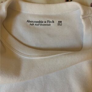 Abercrombie & Fitch Soft White Ribbed Tee
